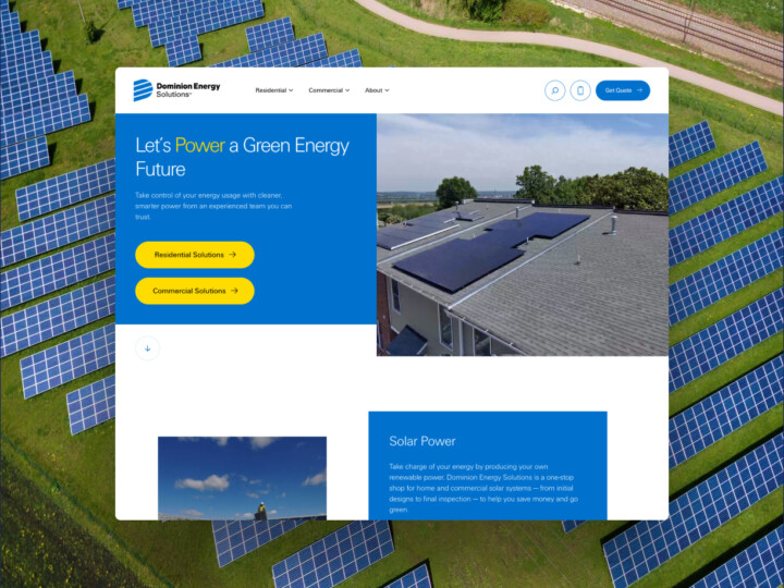 Dominion Energy Solutions renewable energy website