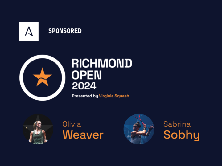 COLAB Sponsors Richmond Open 2024 Hosted by Virginia Squash featuring exhibition match between Olivia Weaver and Sabrina Sobhy