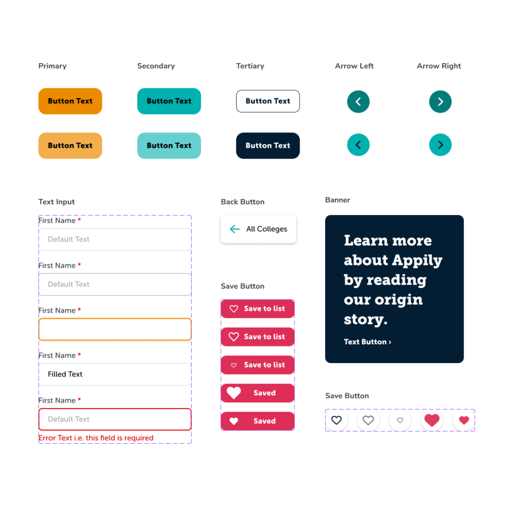 button, form, and other ui compoennts