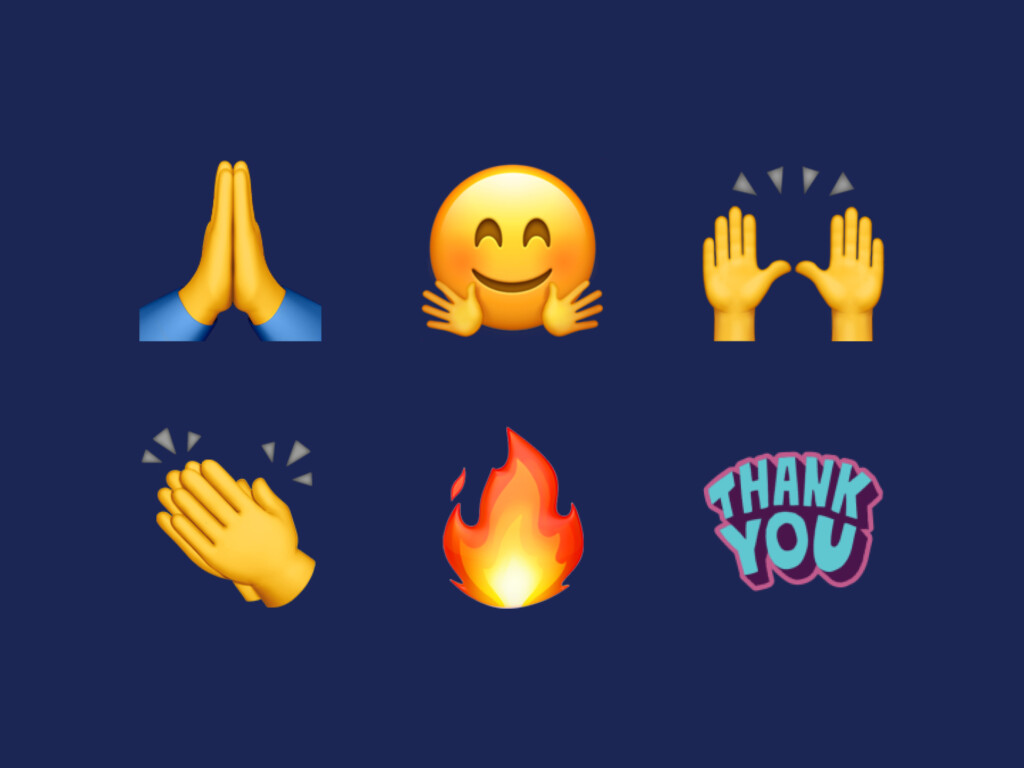 Thankful emojis